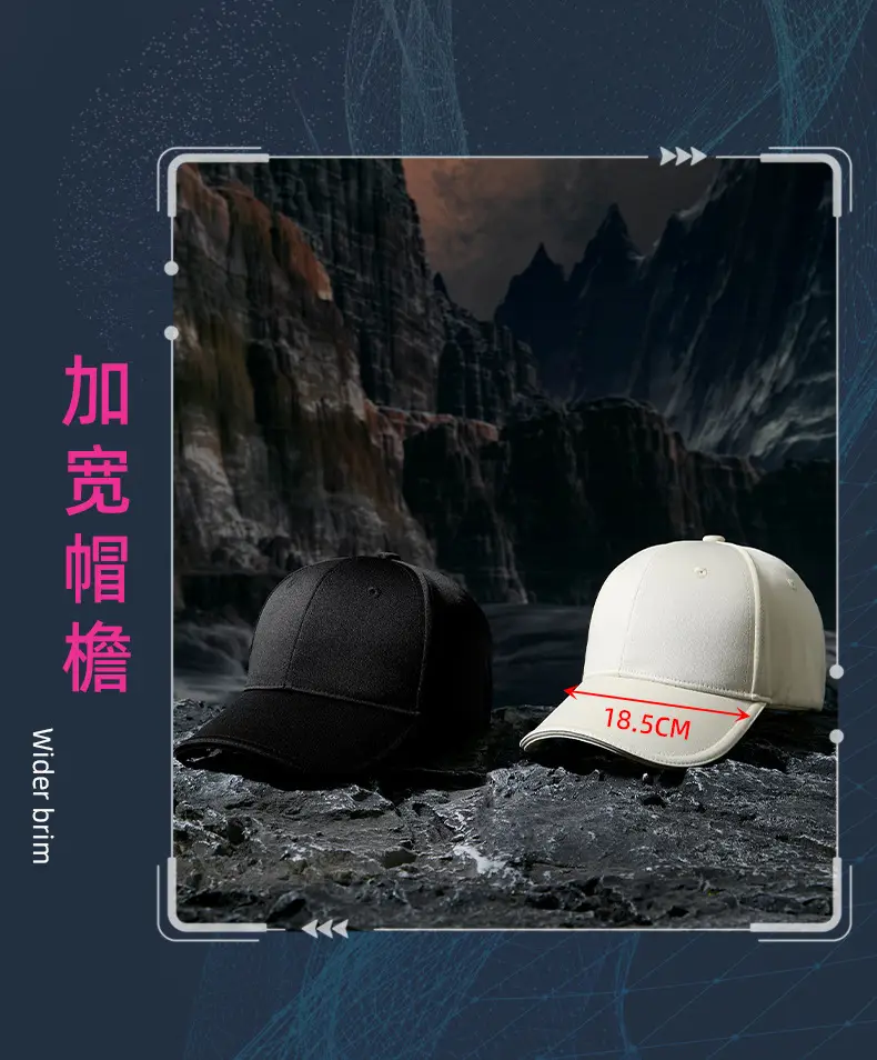 Men Black Cap with Duck Tongue Design — feature 20