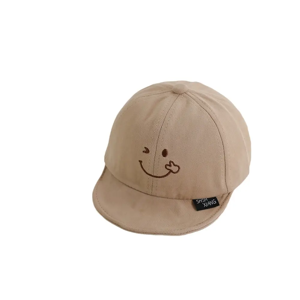 Brown Baby Cap with Smile Embroidery - Image 11