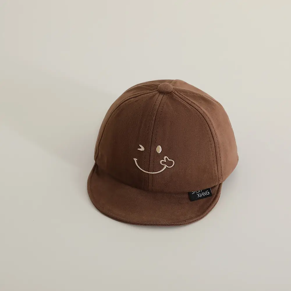 Brown Baby Cap with Smile Embroidery β feature 14