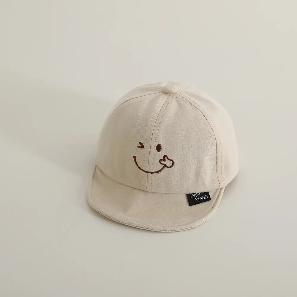 Brown Baby Cap with Smile Embroidery β feature 15