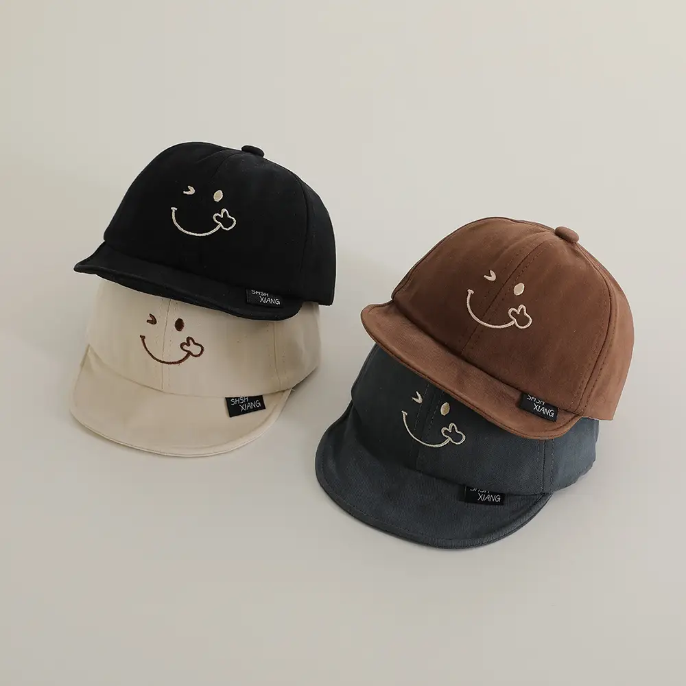 Brown Baby Cap with Smile Embroidery β feature 4