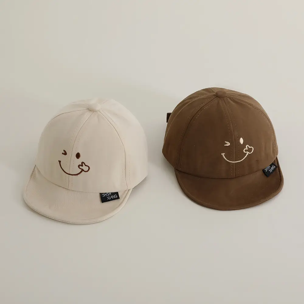 Brown Baby Cap with Smile Embroidery β feature 5