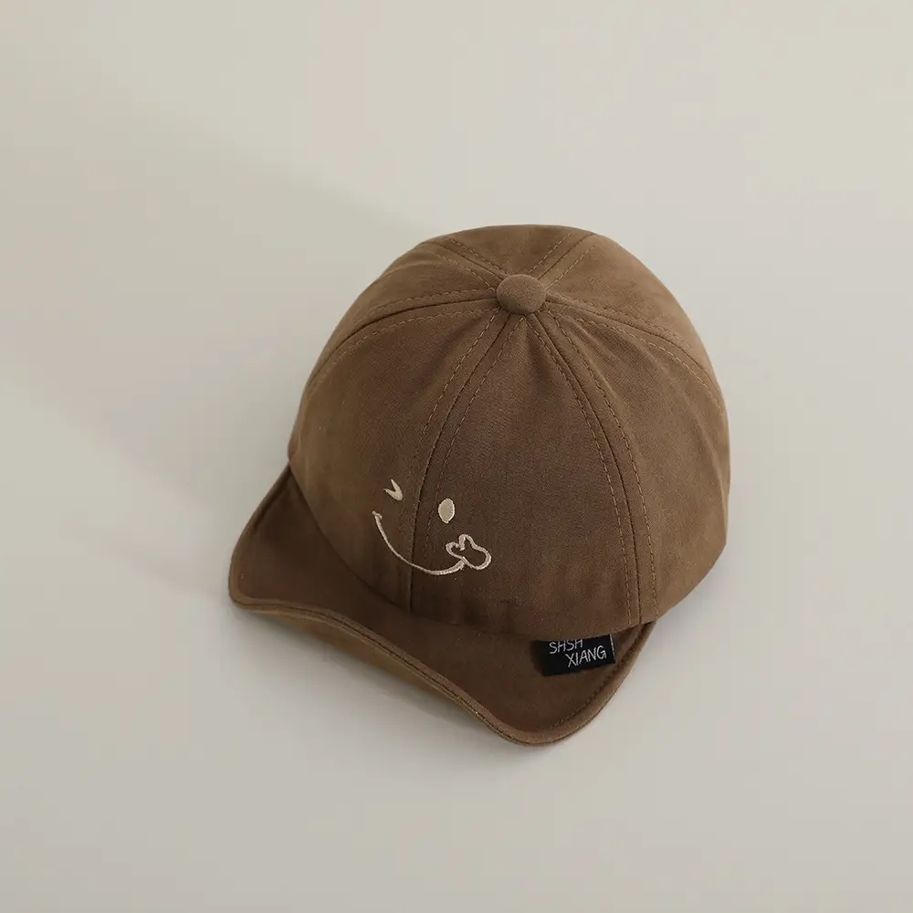 Brown Baby Cap with Smile Embroidery β feature 7