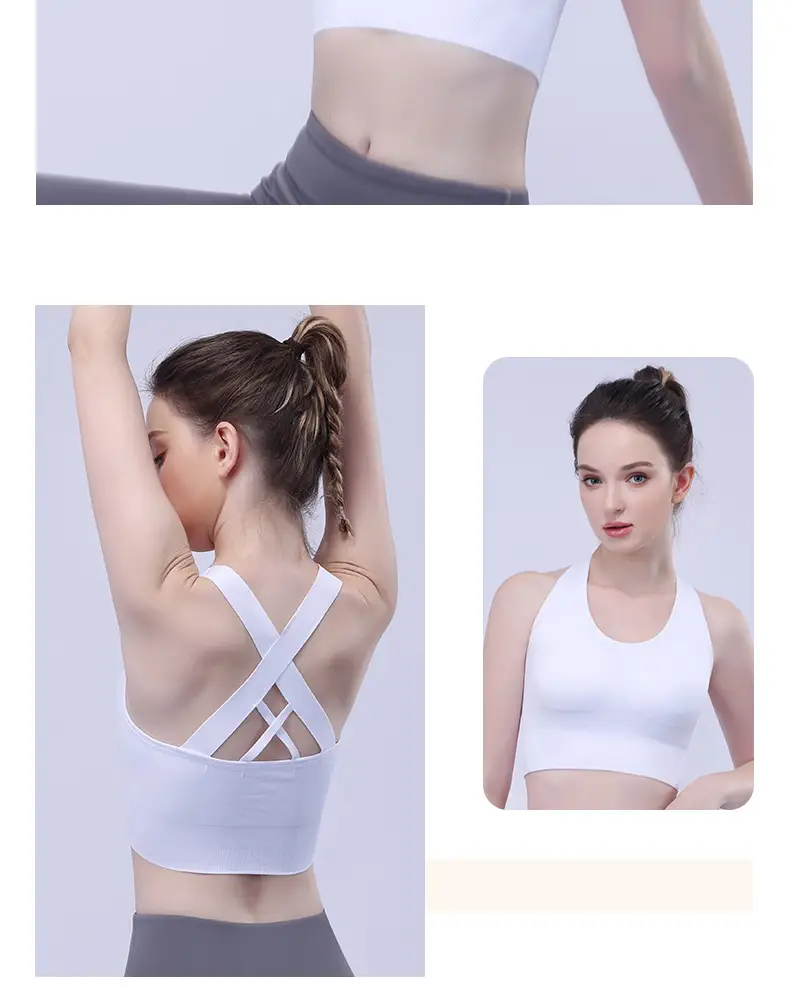 Pink Crossback Sports Bra Large Size — feature 17
