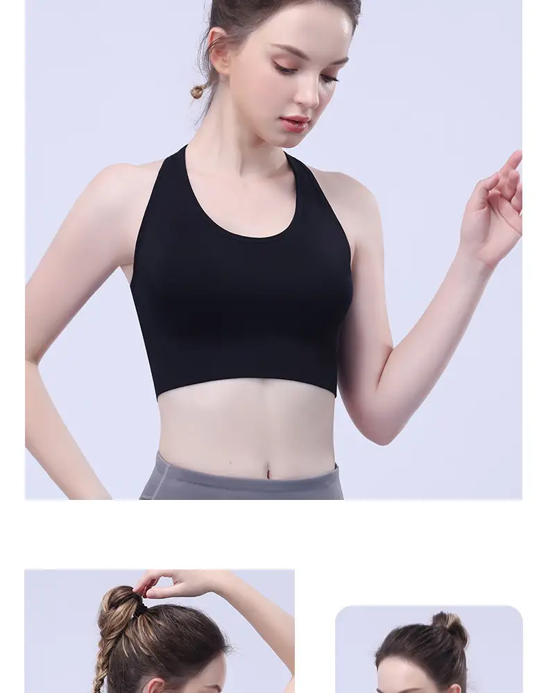 Pink Crossback Sports Bra Large Size — feature 19