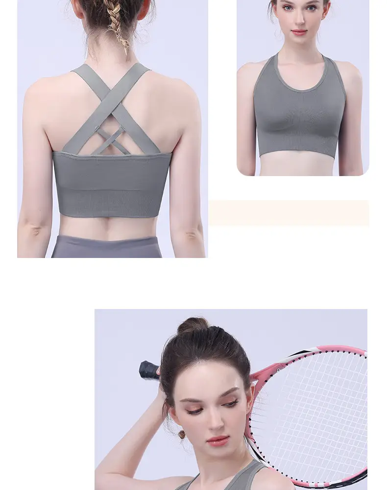 Pink Crossback Sports Bra Large Size — feature 25
