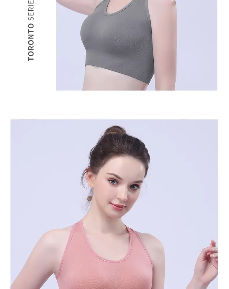 Pink Crossback Sports Bra Large Size — feature 26