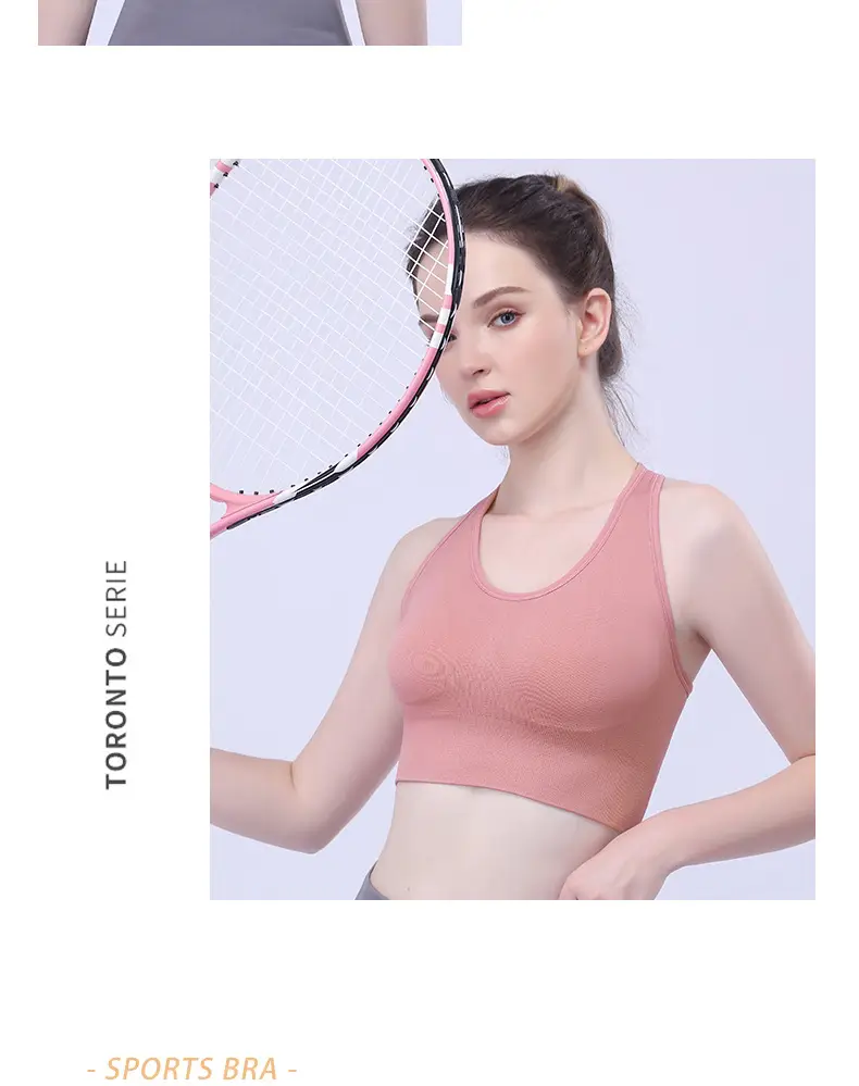 Pink Crossback Sports Bra Large Size — feature 28