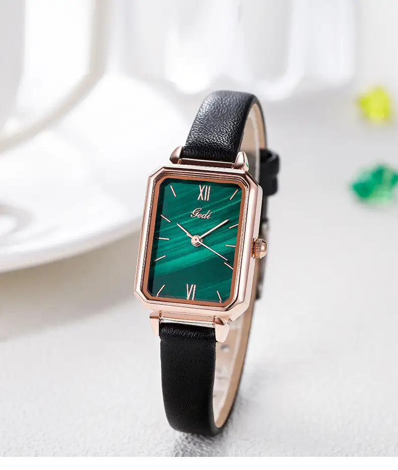 Goldie British Style Malachite Watch for Women — feature 16