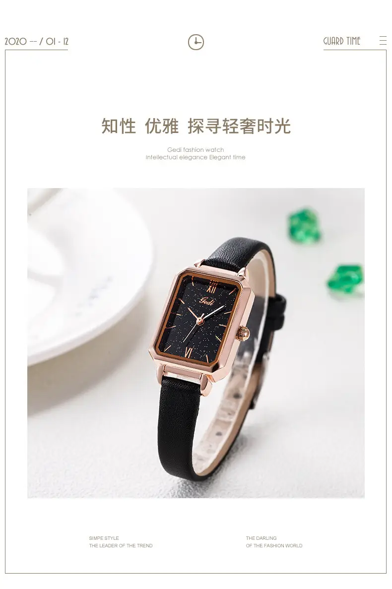 Goldie British Style Malachite Watch for Women — feature 2