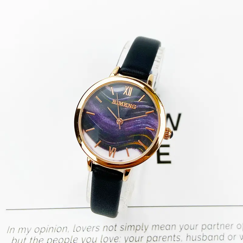 Women's Elegant Blue Wave Rock Face Water Resistant Quartz Watch - Image 6