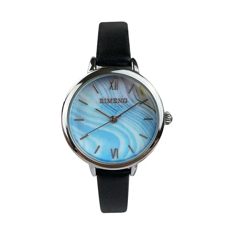 Women's Elegant Blue Wave Rock Face Water Resistant Quartz Watch - Image 3