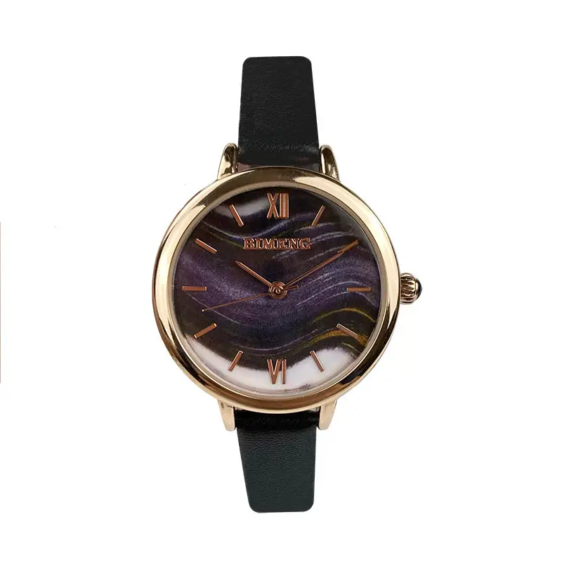 Women's Elegant Blue Wave Rock Face Water Resistant Quartz Watch - Image 2