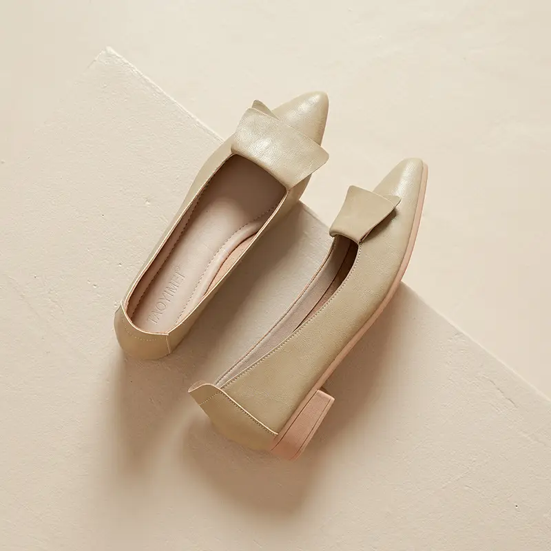 Summer Hot-Selling Single Shoes with Chunky Heels, 2025 New Fairy-Style Shallow Mid-Heel Shoes, Women's Shoes in Grandma Size, Versatile - Image 11