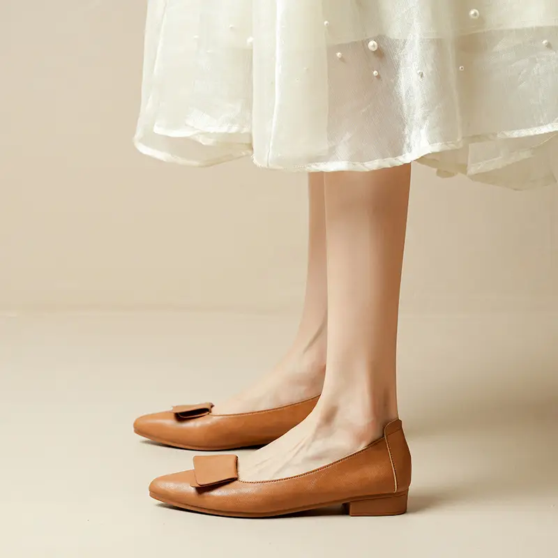 Summer Hot-Selling Single Shoes with Chunky Heels, 2025 New Fairy-Style Shallow Mid-Heel Shoes, Women's Shoes in Grandma Size, Versatile - Image 13