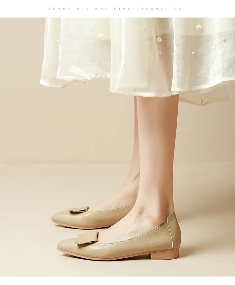 Summer Hot-Selling Single Shoes with Chunky Heels, 2025 New Fairy-Style Shallow Mid-Heel Shoes, Women's Shoes in Grandma Size, Versatile — feature 15