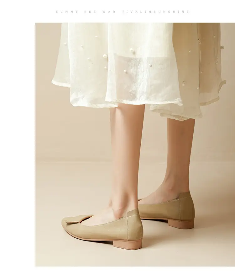 Summer Hot-Selling Single Shoes with Chunky Heels, 2025 New Fairy-Style Shallow Mid-Heel Shoes, Women's Shoes in Grandma Size, Versatile — feature 17