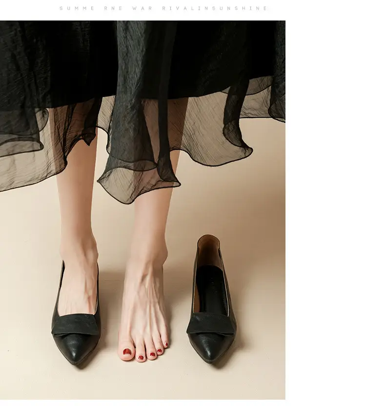 Summer Hot-Selling Single Shoes with Chunky Heels, 2025 New Fairy-Style Shallow Mid-Heel Shoes, Women's Shoes in Grandma Size, Versatile — feature 26