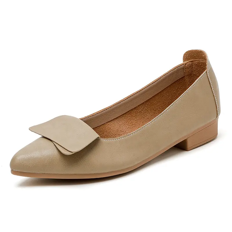 Summer Hot-Selling Single Shoes with Chunky Heels, 2025 New Fairy-Style Shallow Mid-Heel Shoes, Women's Shoes in Grandma Size, Versatile - Image 2