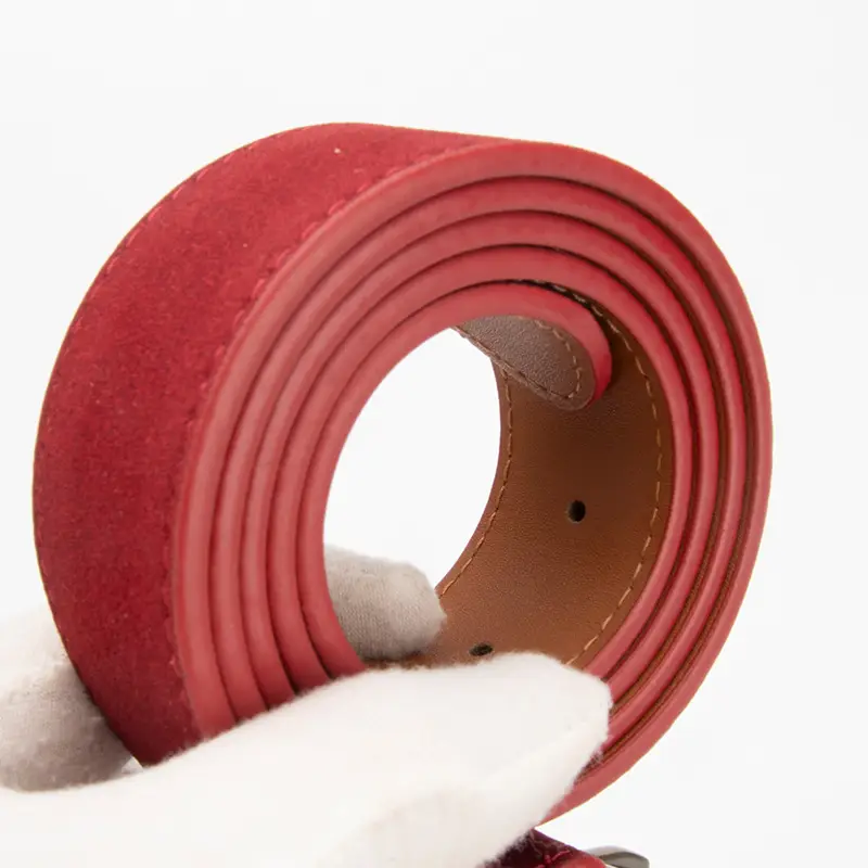 Women's Matte Leather Belt with Pin Buckle - Image 17