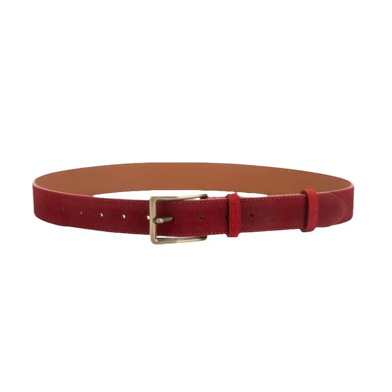 Women's Matte Leather Belt with Pin Buckle - Image 18