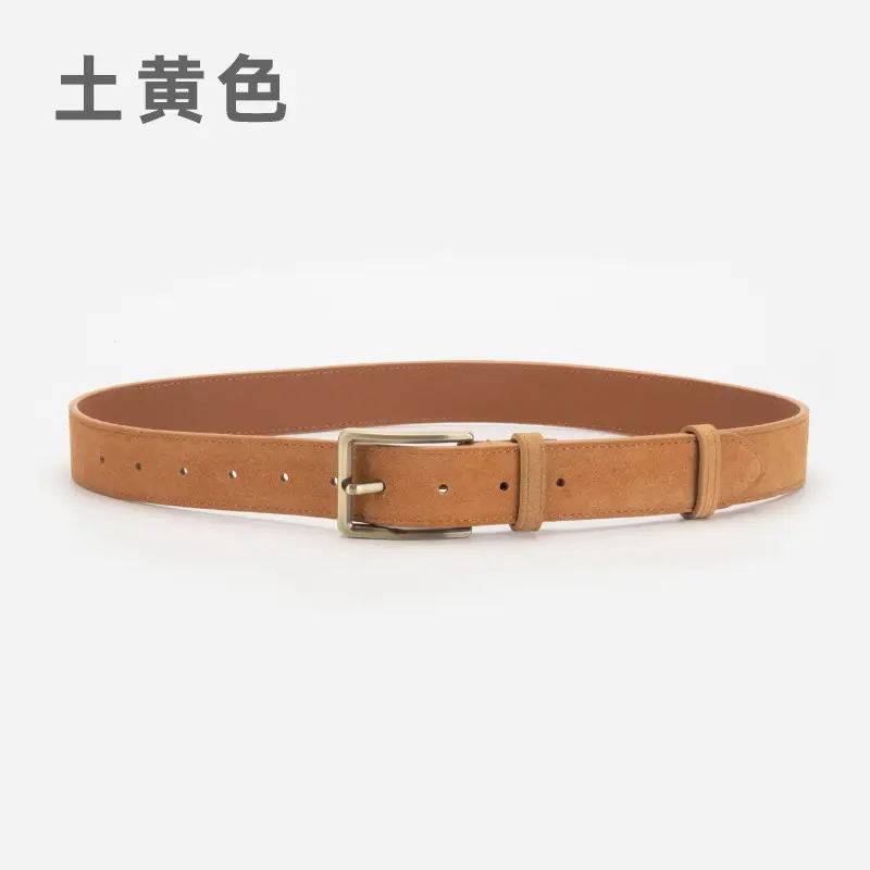 Women's Matte Leather Belt with Pin Buckle - Image 11