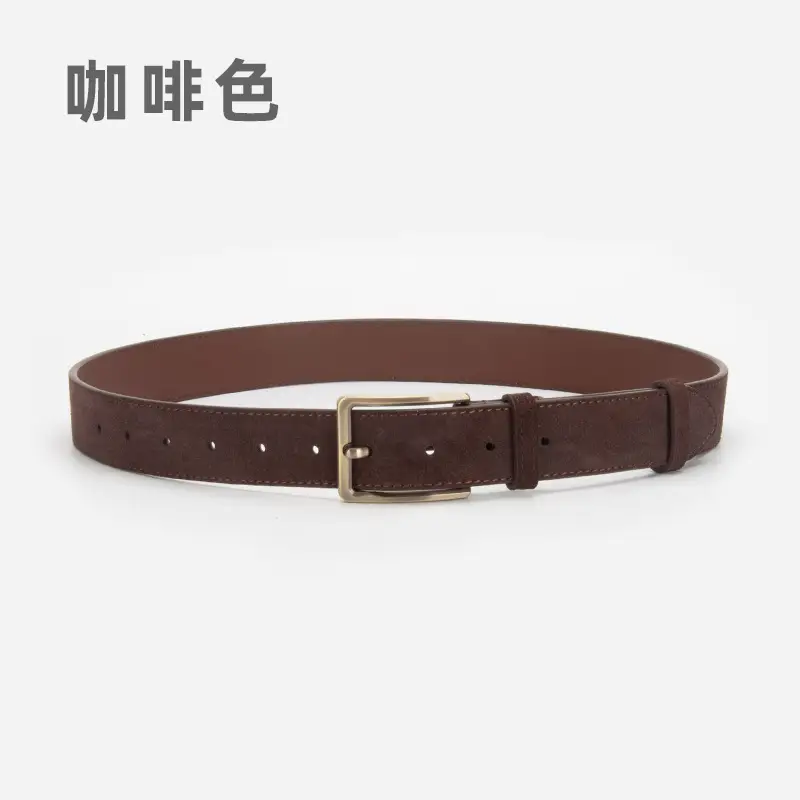 Women's Matte Leather Belt with Pin Buckle - Image 6
