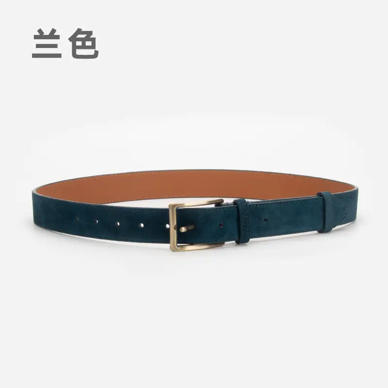 Women's Matte Leather Belt with Pin Buckle - Image 7