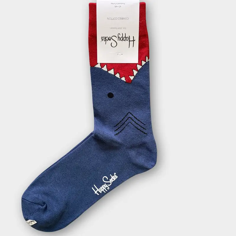 Happysocks Men's Mid-Calf Socks, Combed Cotton, Sweat-Absorbent, Odor-Resistant, Breathable, Swedish Trendy Socks, Colorful Thin Style