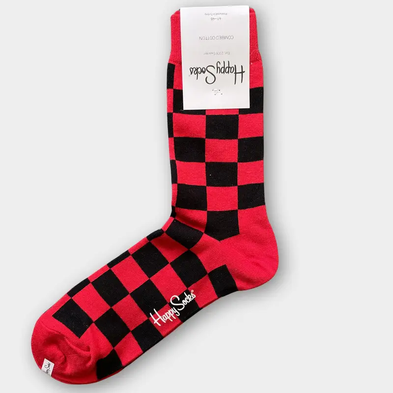 Happysocks Men's Mid-Calf Socks, Combed Cotton, Sweat-Absorbent, Odor-Resistant, Breathable, Swedish Trendy Socks, Colorful Thin Style
