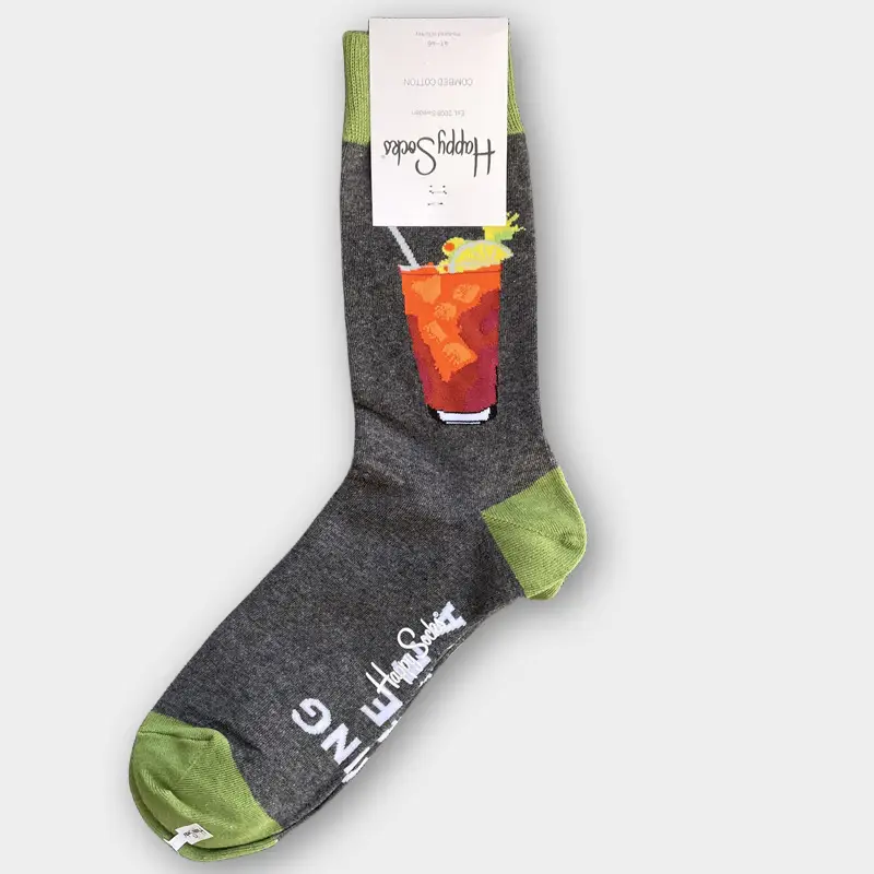 Happysocks Men's Mid-Calf Socks, Combed Cotton, Sweat-Absorbent, Odor-Resistant, Breathable, Swedish Trendy Socks, Colorful Thin Style