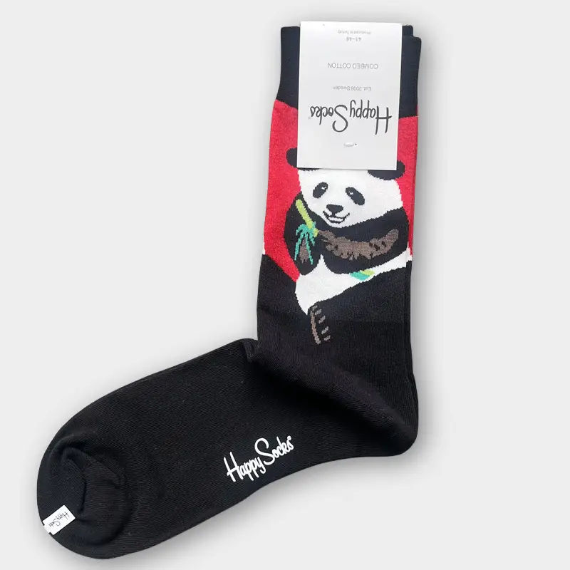 Happysocks Men's Mid-Calf Socks, Combed Cotton, Sweat-Absorbent, Odor-Resistant, Breathable, Swedish Trendy Socks, Colorful Thin Style
