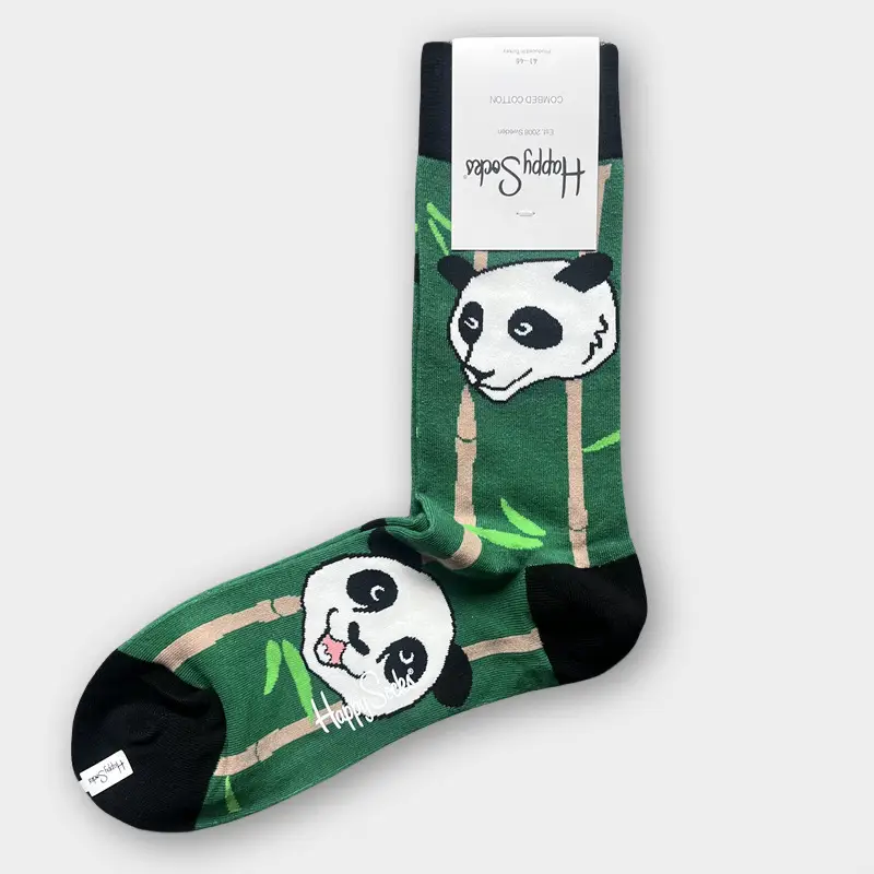 Happysocks Men's Mid-Calf Socks, Combed Cotton, Sweat-Absorbent, Odor-Resistant, Breathable, Swedish Trendy Socks, Colorful Thin Style