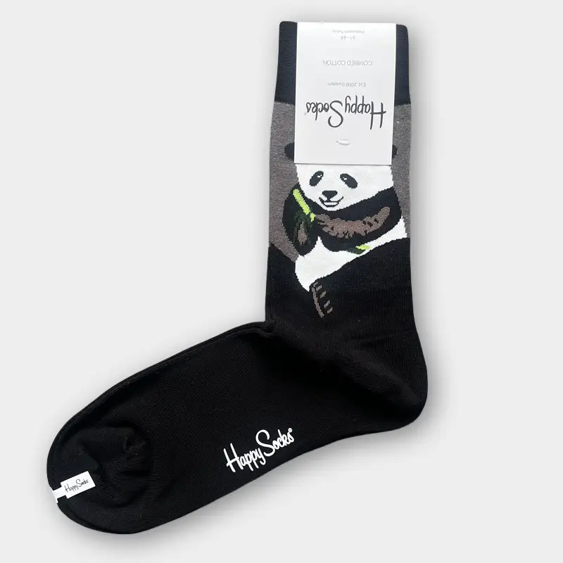 Happysocks Men's Mid-Calf Socks, Combed Cotton, Sweat-Absorbent, Odor-Resistant, Breathable, Swedish Trendy Socks, Colorful Thin Style
