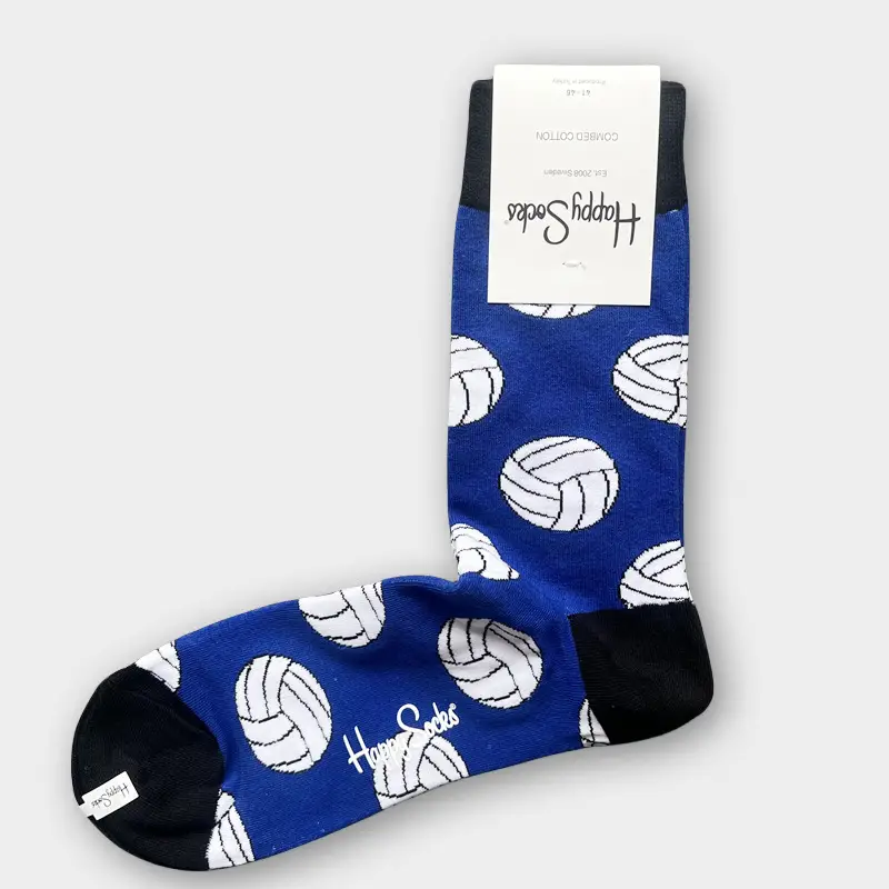 Happysocks Men's Mid-Calf Socks, Combed Cotton, Sweat-Absorbent, Odor-Resistant, Breathable, Swedish Trendy Socks, Colorful Thin Style