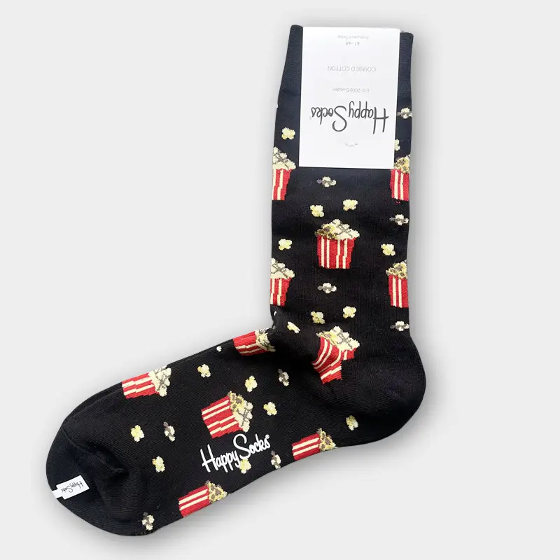 Happysocks Men's Mid-Calf Socks, Combed Cotton, Sweat-Absorbent, Odor-Resistant, Breathable, Swedish Trendy Socks, Colorful Thin Style