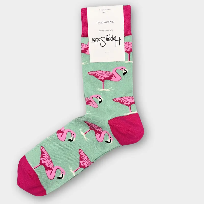 Happysocks Men's Mid-Calf Socks, Combed Cotton, Sweat-Absorbent, Odor-Resistant, Breathable, Swedish Trendy Socks, Colorful Thin Style