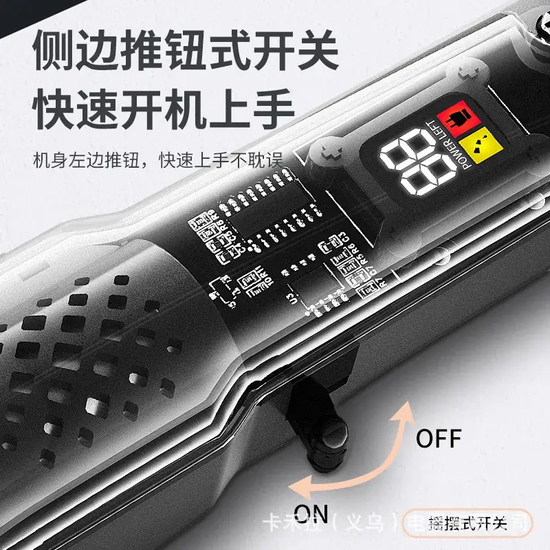 Transparent Hair Clipper Electric Salon Shaver Black Red Blue - Image 13