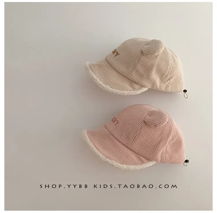 Children's Warm Bear Ears Hats Large Bristle Cap — feature 7