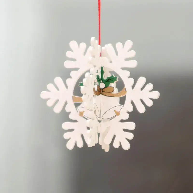 Wooden Laser Christmas Tree Pendant 5-Point Star Gift - Image 8