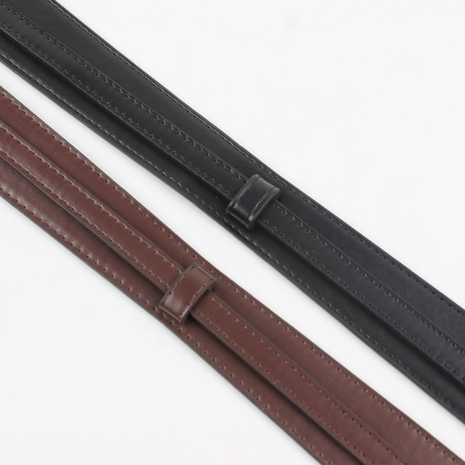Brown Leather Waist Belt with Logo Closure — feature 25