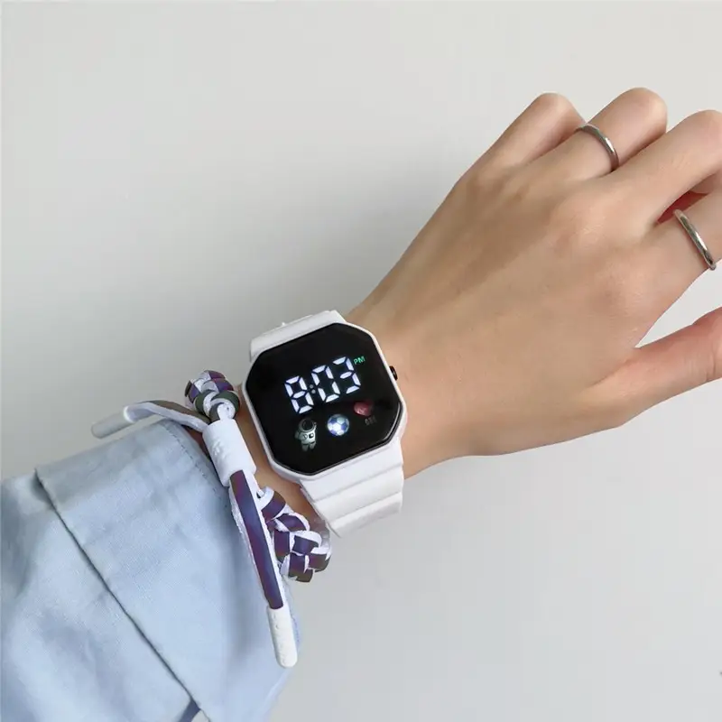 2025 Astronaut LED Digital Watch Blue Square Design - Image 9