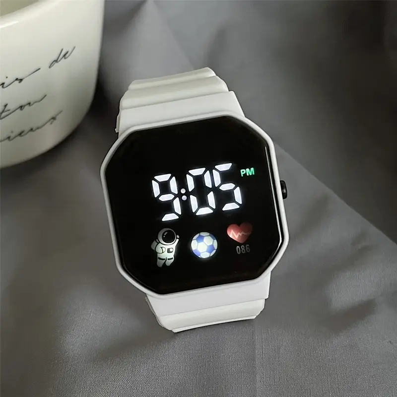 2025 Astronaut LED Digital Watch Blue Square Design - Image 10