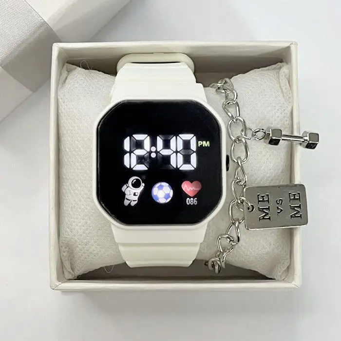 2025 Astronaut LED Digital Watch Blue Square Design — feature 3