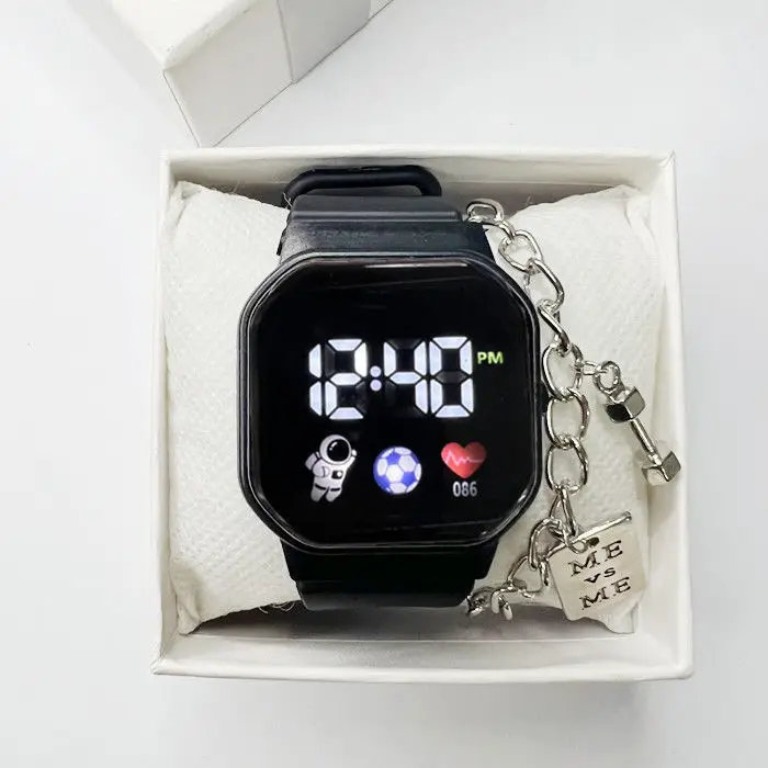 2025 Astronaut LED Digital Watch Blue Square Design - Image 3