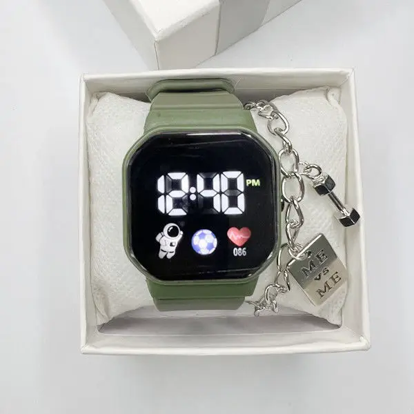2025 Astronaut LED Digital Watch Blue Square Design - Image 5