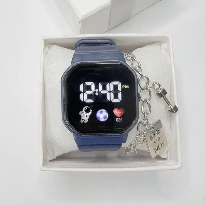 2025 Astronaut LED Digital Watch Blue Square Design - Image 6