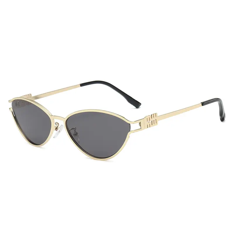 2024 New Meow Cat's Eye Sunglasses White Gold High End Women - Image 7