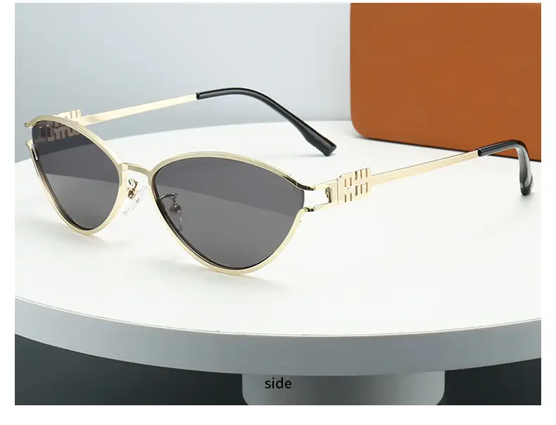 2024 New Meow Cat's Eye Sunglasses White Gold High End Women β feature 12