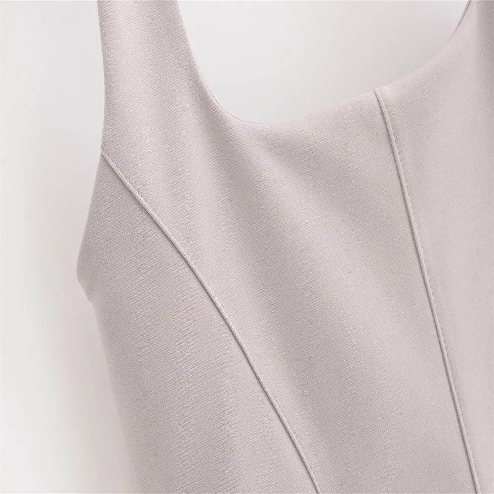 2024 Summer Women Vest Top & Trouser Set Light Grey — feature 10